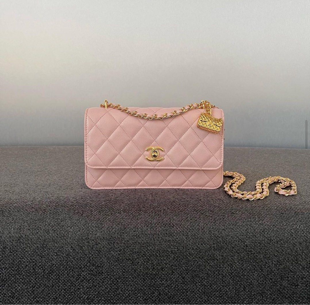 Chanel 22 Mini 23S Pink, Luxury, Bags & Wallets on Carousell