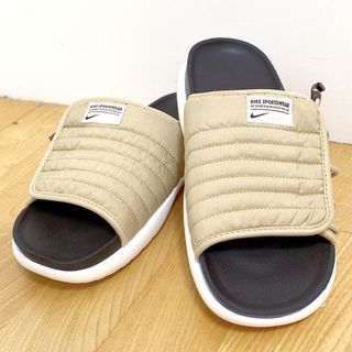 NIKE ASUNA 2 SLIDE 拖鞋 抽繩 鬆緊 厚底 麵包拖 運動 休閒 游泳 海灘 拖鞋 不分男女版 大地色 咖啡 白底 卡其色 US9 27號 DC1457-700 SNK-M TP0_2310 #23衣櫃出清