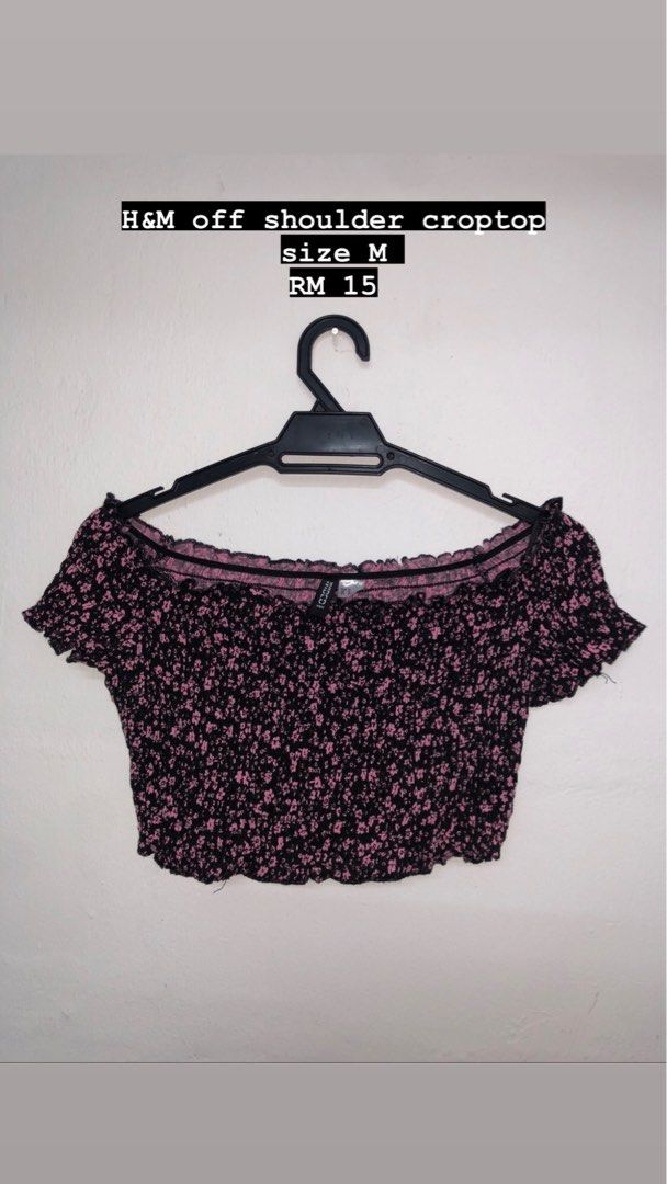 H&M Off-the-shoulder Crop Top