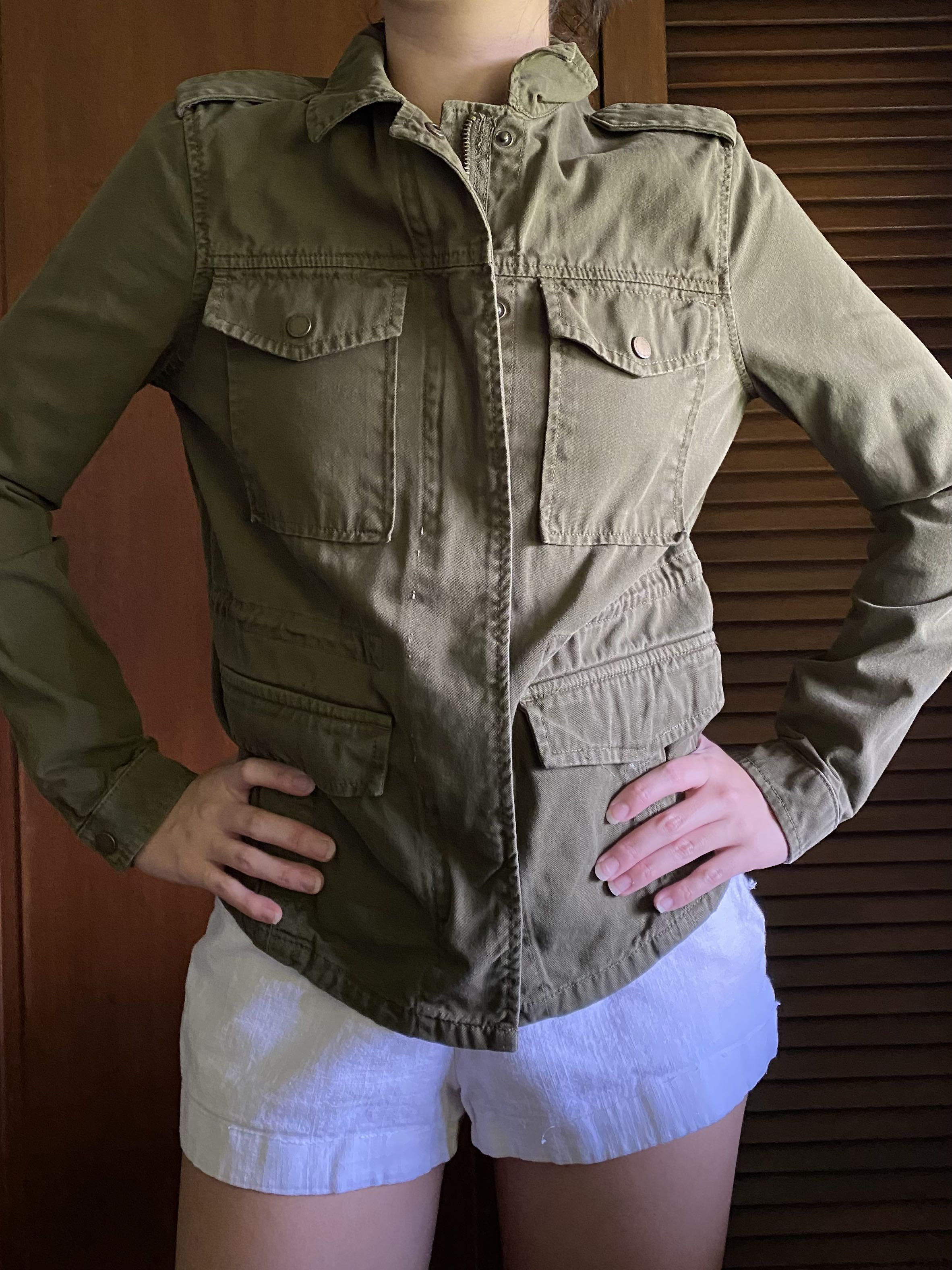 Army green discount jacket women's