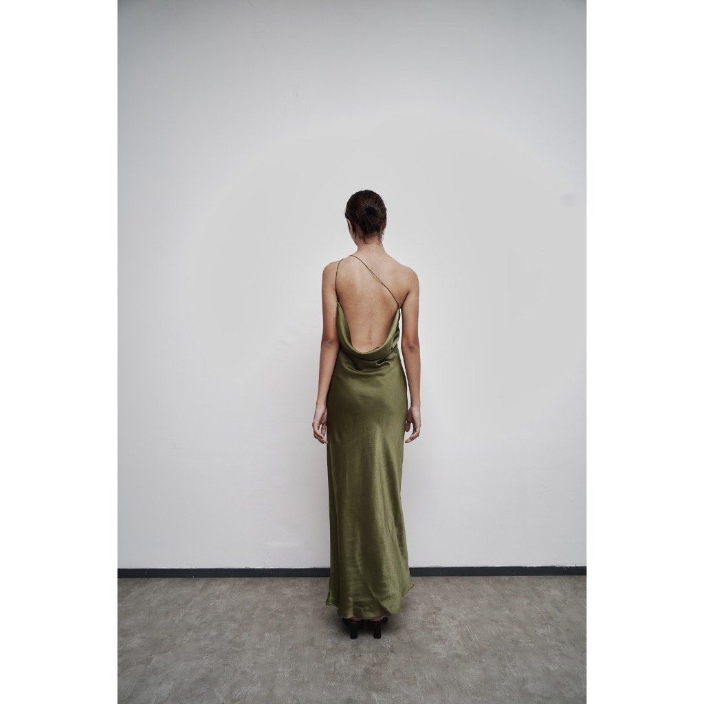 One-Shoulder Backless Maxi Dress