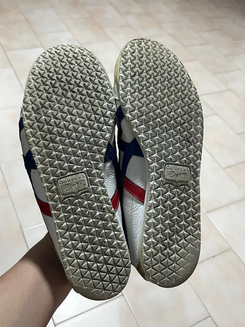 Onitsuka tiger Mexico White and blue (Category: Casual shoes) located in Singapore. Submitted by 02.ronica (Listing ID 1262910753, Image 2). Description: Size EU38 Unisex Authentic Bought at Onitsuka Tiger Suntec city retail at 159 sgd No Box, No refundable .