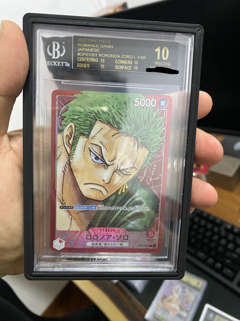 OP01 Zoro Leader Alt Art BLACK LABEL BGS 10, Hobbies & Toys, Toys
