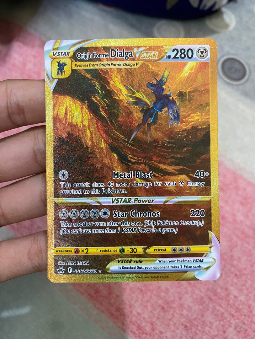 Raikou V Galarian Gallery Gold Metal Pokemon Card