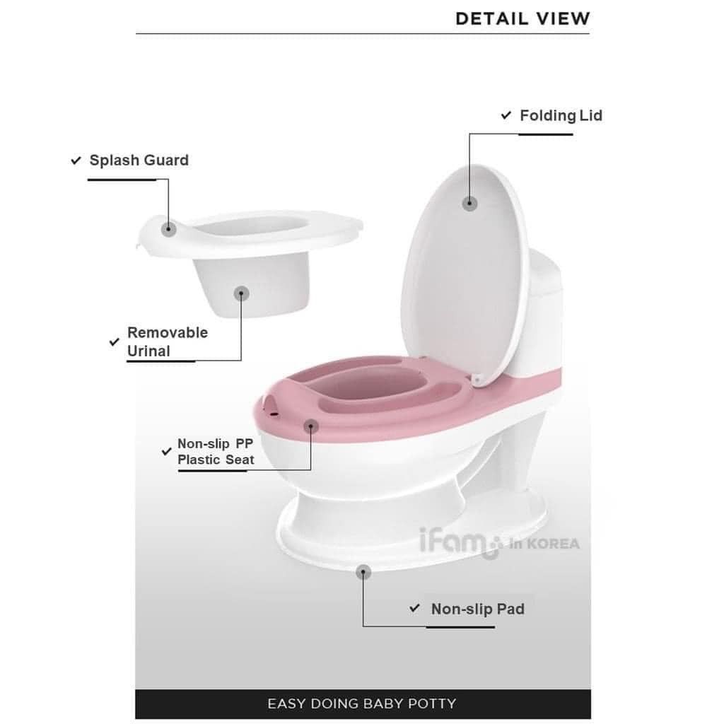 Original ifam easy doing baby potty training (Category: Toilet Training) located in Cebu City. Submitted by bellababystuffcebu (Listing ID 1262944076, Image 2). Description: Original ifam easy doing baby potty training Preloved in very good condition IFAM Easy - Training pot for children with sounds and wipes dispenser. Back support, non-slip points on the seat and the base of the pot. The toilet seat is ergonomically designed for small bumps, th
