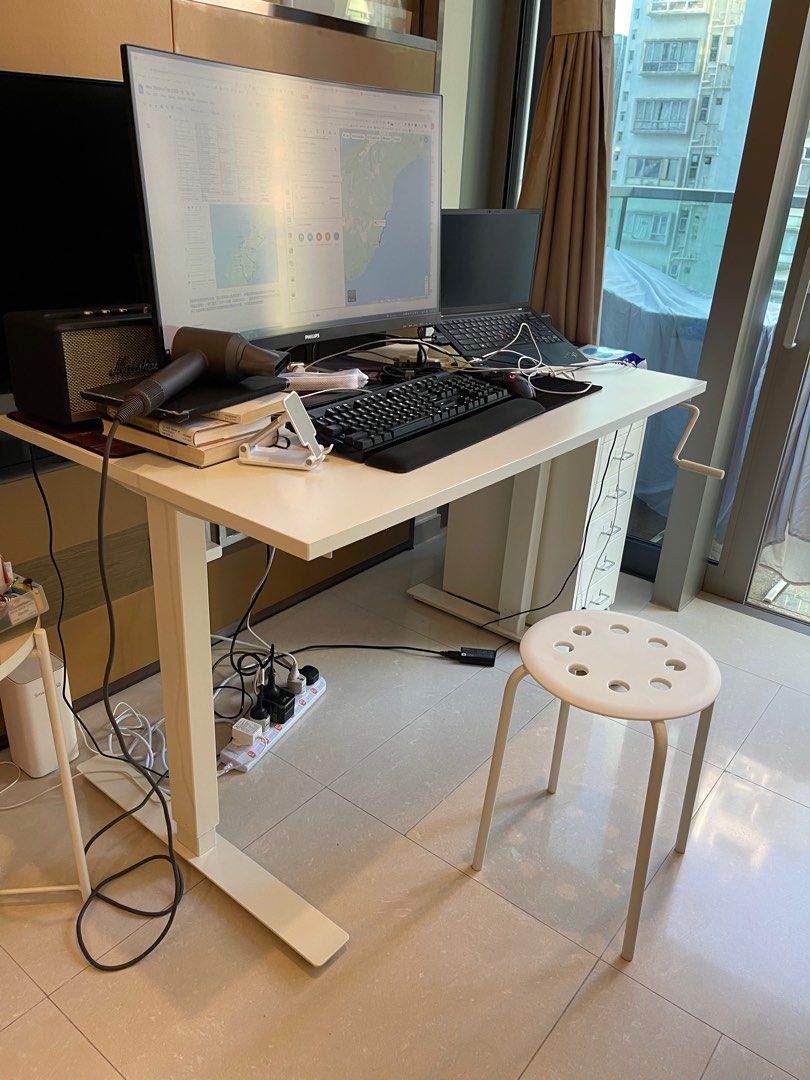 Original Price HKD1590] IKEA SKARSTA desk sit/stand, 傢俬＆家居