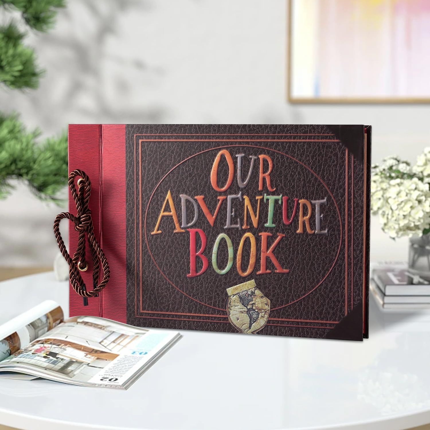 180 Page DIY Travel Photo Album Our Adventure Book Leather Retro Creative  Anniversary Photo Album Wedding Guest Book Memory Gift