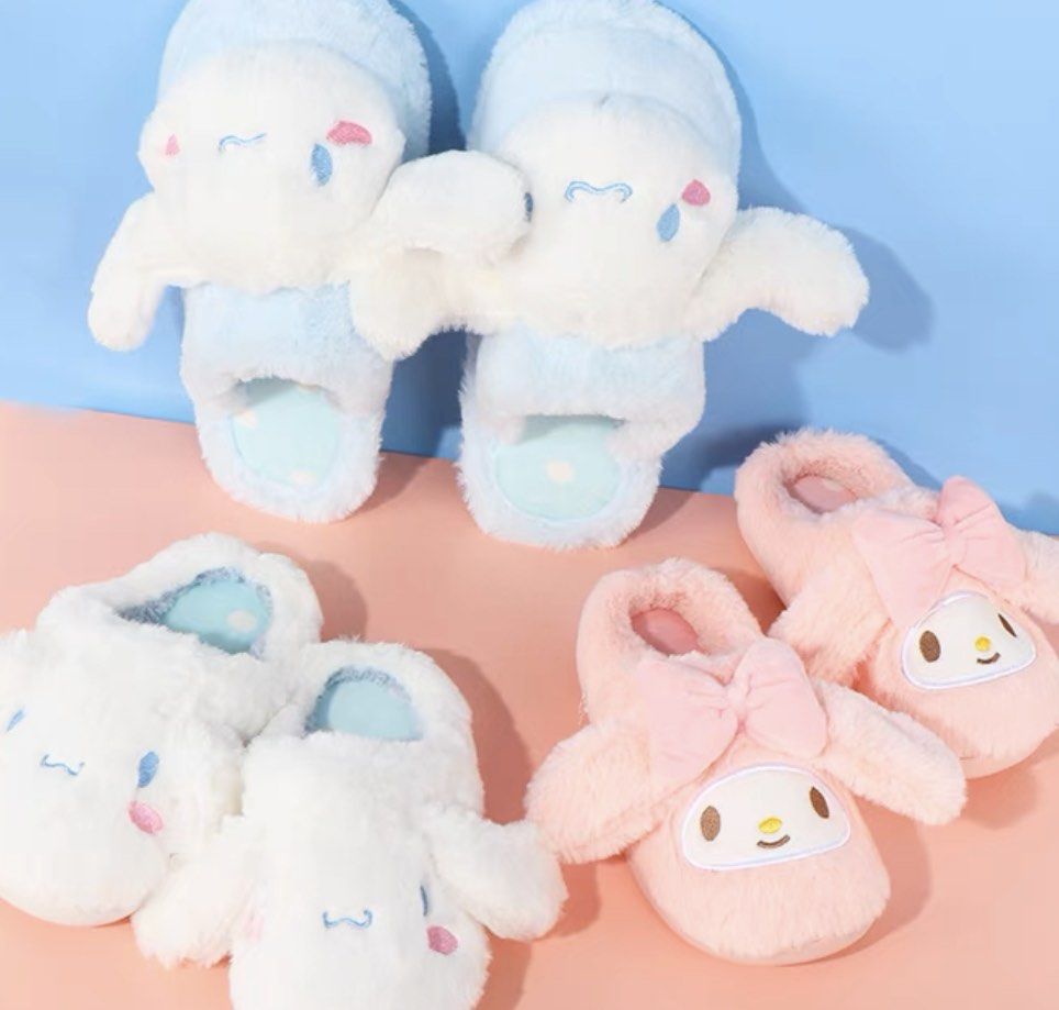 [po] MINISO sanrio fluffy slippers, Women's Fashion, Footwear ...