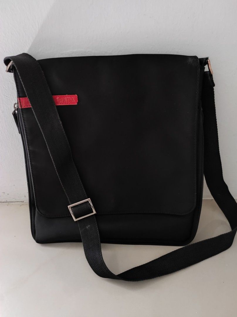 Prada man bag red logo 2025