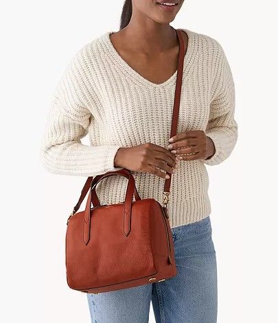 Fossil sydney shop satchel maroon