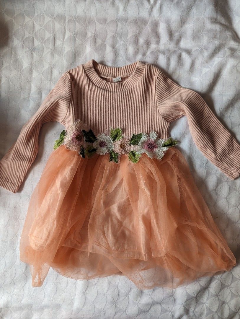 Newborn long sleeve top dress