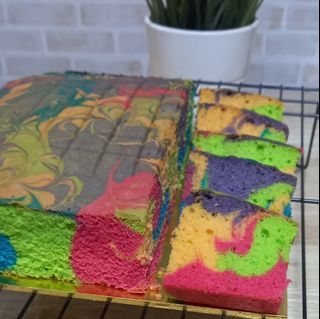 Rainbow Marble Butter Cake