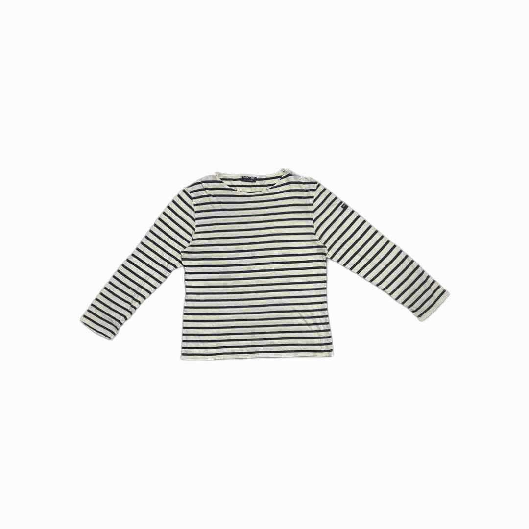 Saint James Minquiers Modern Neige/Marine Striped Long-sleeve Shirt ...