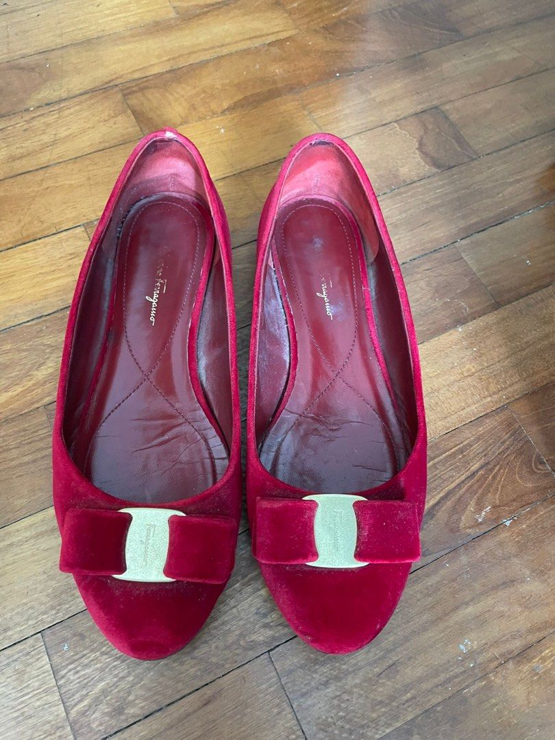 Red sale ferragamo shoes
