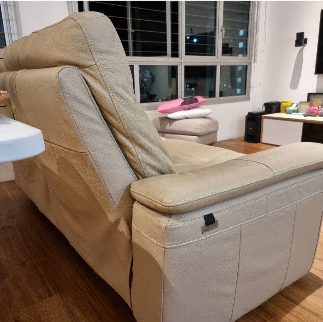Scanteak store leather sofa