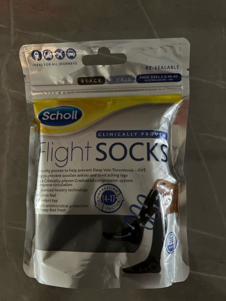 Scholl flight socks, Men's Fashion, Watches & Accessories, Socks on  Carousell