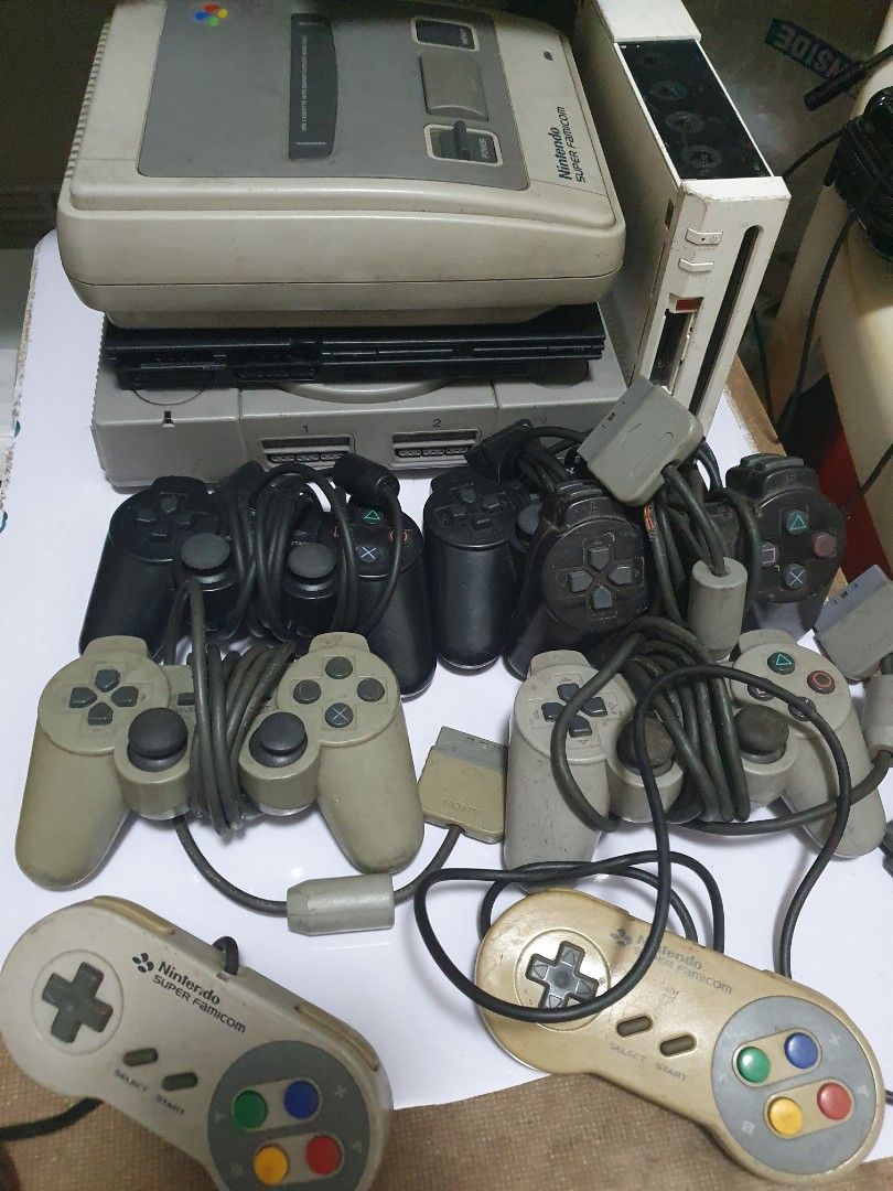 Selling Console Bundle (Ps1, ps2, wii, nintendo superfamicom) (Category: Nintendo) located in Quezon City. Submitted by itemsforadoption (Listing ID 1262961751, Image 1). Description: Rfs: Its 2023! Happy New Year! Hoping you have a good year ahead of you! If you have questions feel free to send a message. Though I'll most likely be able to reply from 10am to 8pm. Please be patient and understanding. Decluttering games and items that I've picked 