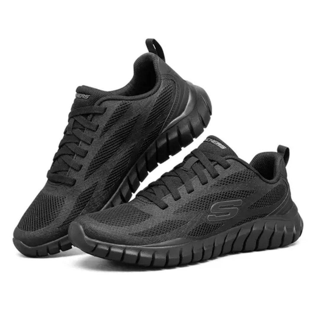 Skechers overhaul clearance black running shoes