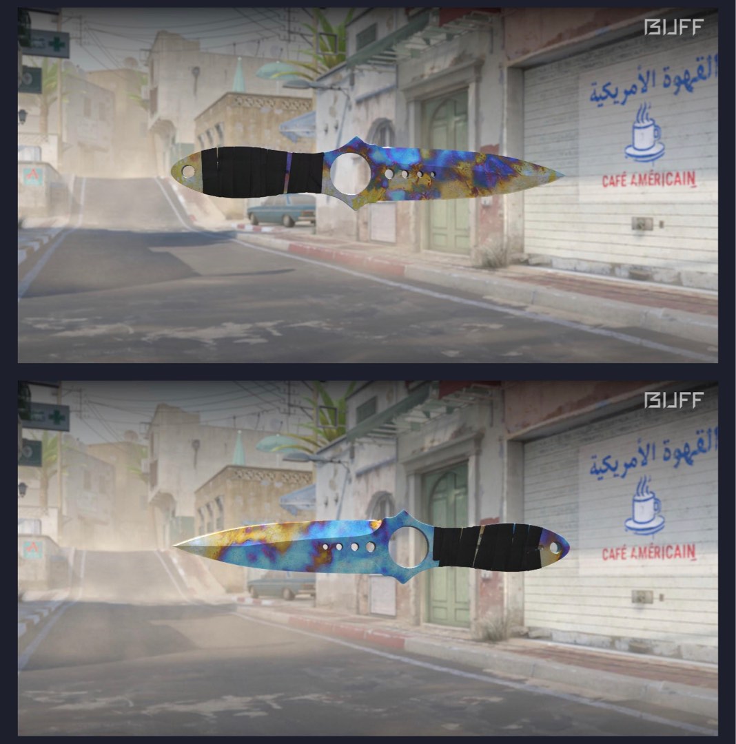 SKELETON KNIFE CASE HARDENED 80 BLUE FT (CS2 CSGO), Video Gaming