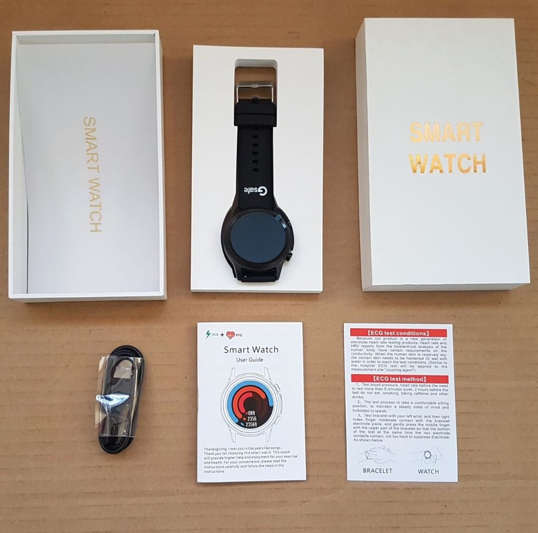 Sporty with Style Smart Watch H band Bluetooth Step Count Distance Calories Body temperature Heart rate ECG Blood Sugar Blood pressure