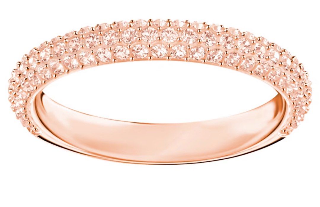 Original Swarovski Stone ring Rose gold tone Women s Fashion