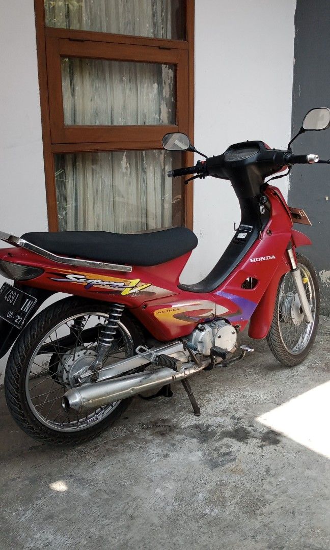 supra v rare item asli merah Motor di Carousell