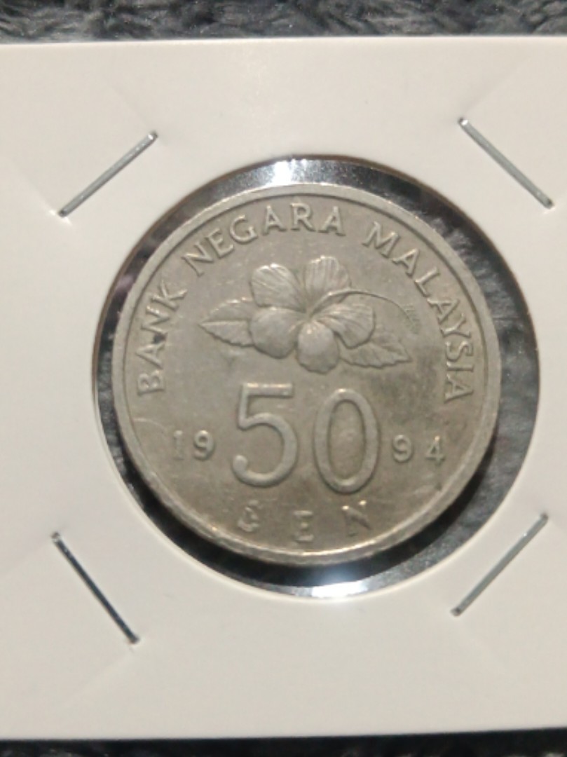 Malaysia 50sen 1994 Bunga raya semi keydate duit lama banknotes, Hobbies &  Toys, Collectibles & Memorabilia, Currency on Carousell