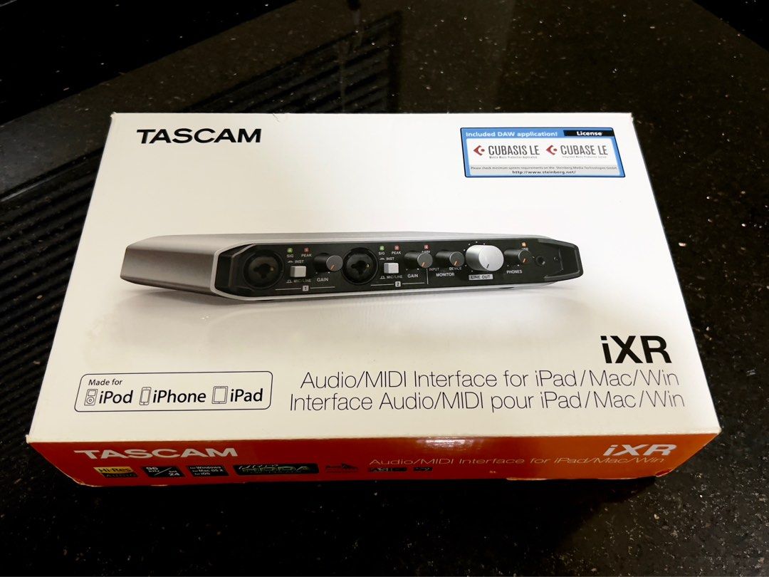 TASCAM IXR | Audio Interface with Midi (Category: Other Audio Equipment) located in Taguig. Submitted by g3arzph (Listing ID 1262938588, Image 1). Description: TASCAM’s ax is an all-new audio interface designed for mobile recording with an iPhone, laptop or iPad, Mac or PC. It’s designed to connect directly to an iPad without a flimsy adapter, for reliable use in the field or on-stage. Pro features like TASCAM’s transparent Ultra-HDDA microphone 