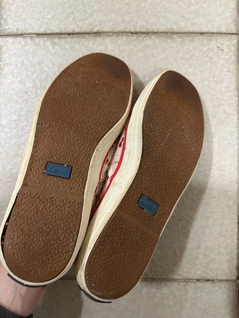 Red and clearance white keds