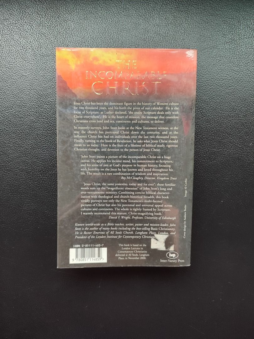The Incomparable Christ by John Stott (Christian Books), Hobbies & Toys ...