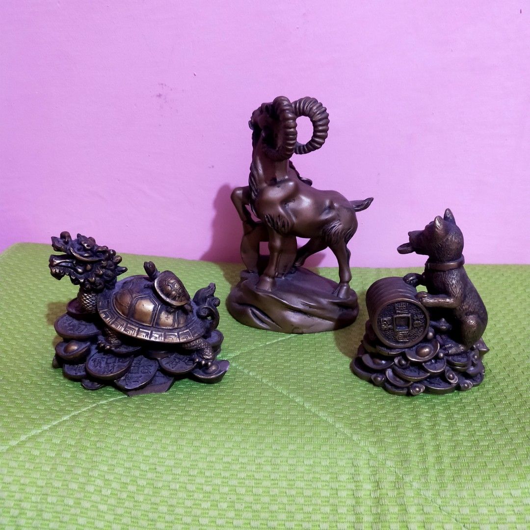 Brass Goat Figurine Antique Handmade Himalayan Goat Home Decor
