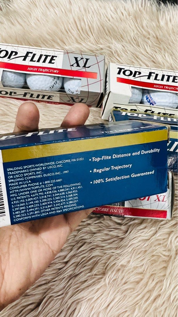 Top Flite Golf Balls (Category: Golf) located in Manila. Submitted by luce_stella (Listing ID 1262952645, Image 2). Description: Take all for 1000 Unused just kept in the cabinet.