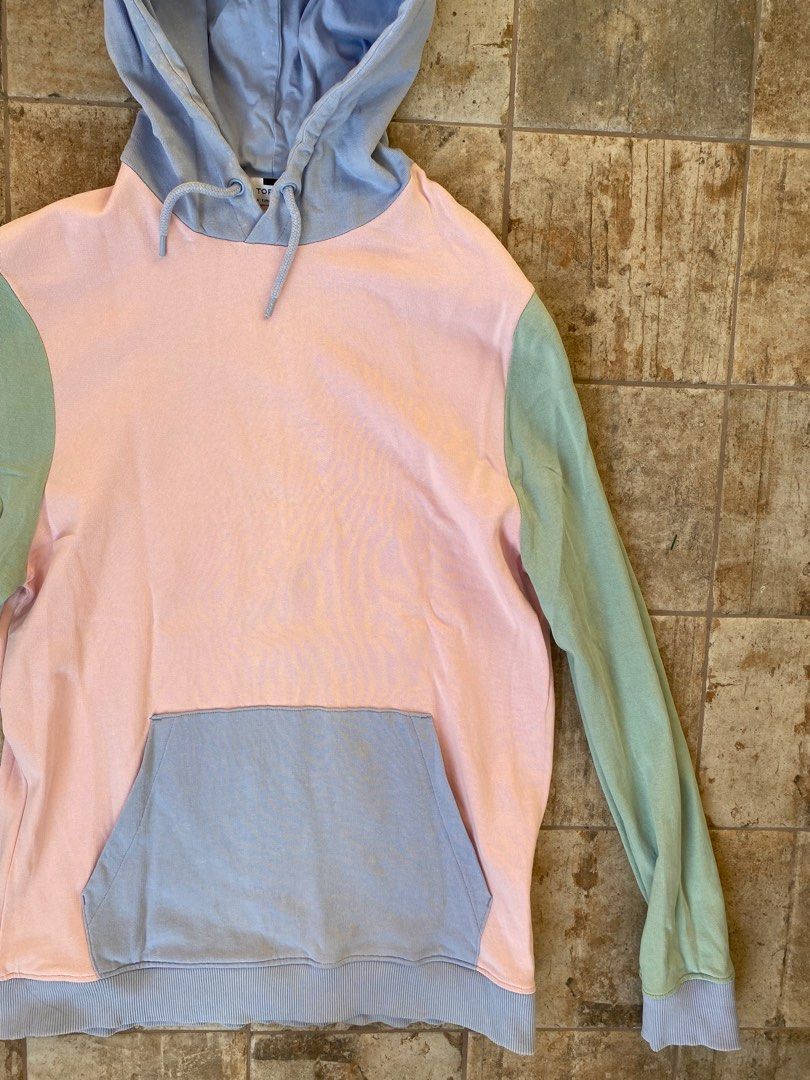 Topman pastel color shop block hoodie
