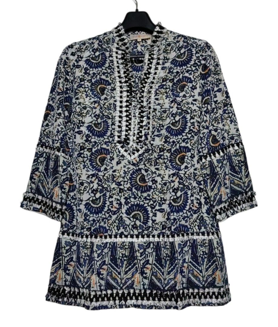 TORY BURCH printed silk Tunic top Women s Fashion Tops Blouses on Carousell