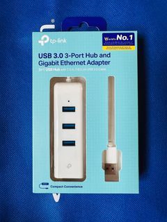 UE330 USB 3.0 3-Port Hub & Gigabit Ethernet Adapter 2 in 1 USB Adapter