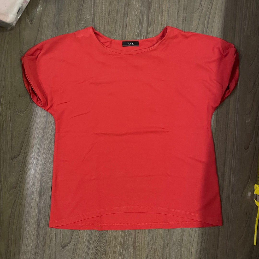 Red casual blouse outlet
