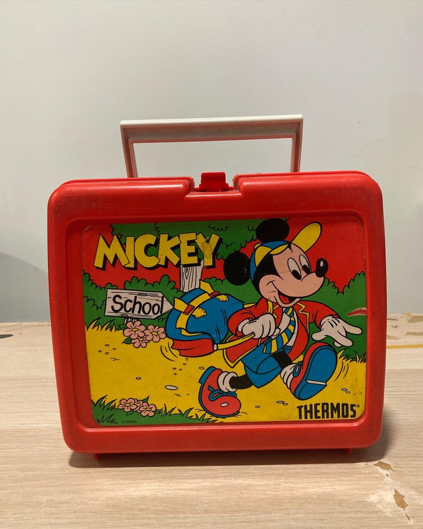 Mickey mouse lunch box with thermos sales