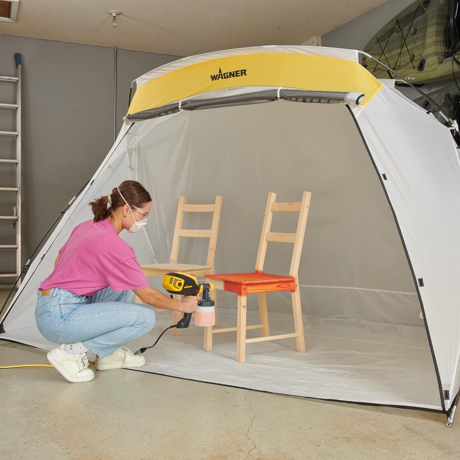 Wagner Spraytech C900038.M Large Spray Shelter with Built-In Floor &  Screen, Portable Paint Booth for DIY Spray Painting, Hobby Paint Booth Tool
