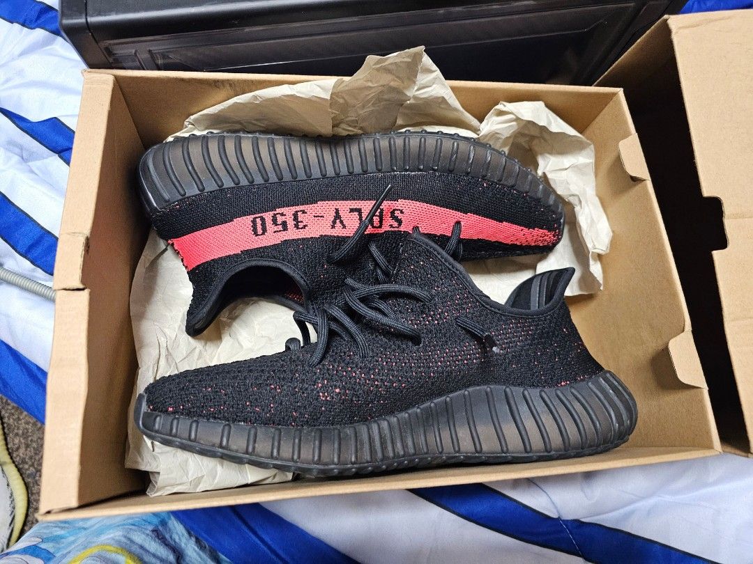 Adidas yeezy red discount stripe