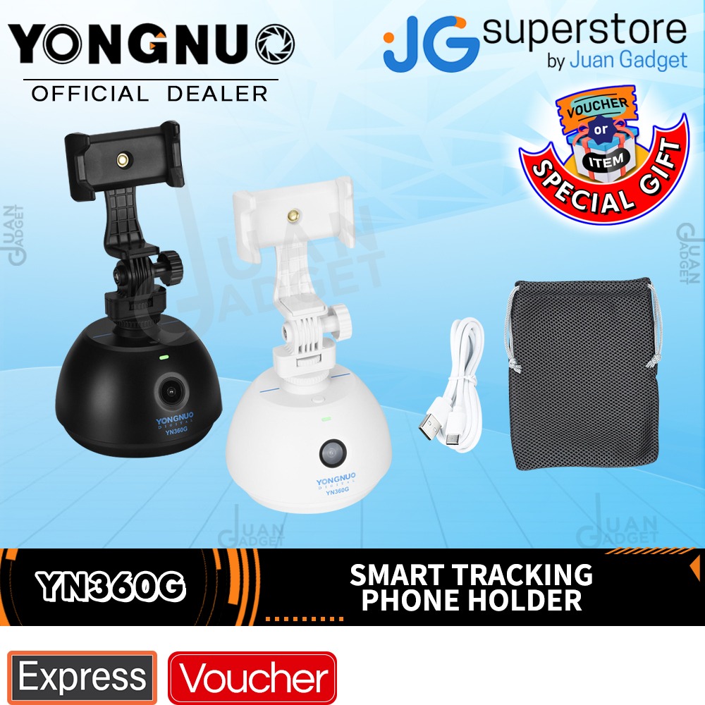 Yongnou Smart Tracking Phone Holder for Smartphone DSLR Camera (Black ...
