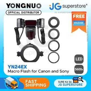 Yongnuo YN24EX TTL Macro Ring LED Flash Head Adapter with Auto Save Setting, Sound Indicator for Canon EOS & Sony DLSRs | JG Superstore