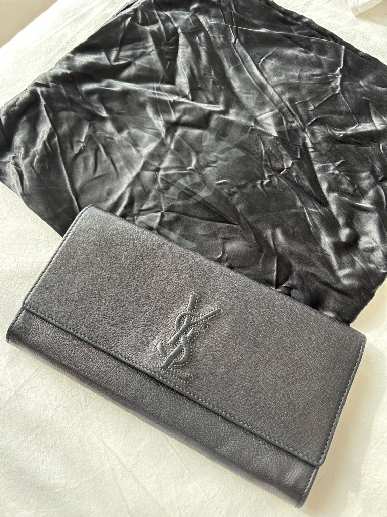 YSL Black clutch sac be de jour Luxury Bags Wallets on Carousell