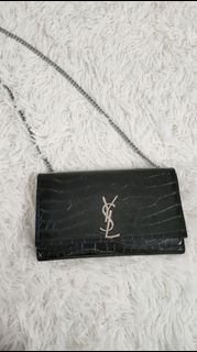 YSL wallet on chain in Beige, Luxury, Bags & Wallets on Carousell