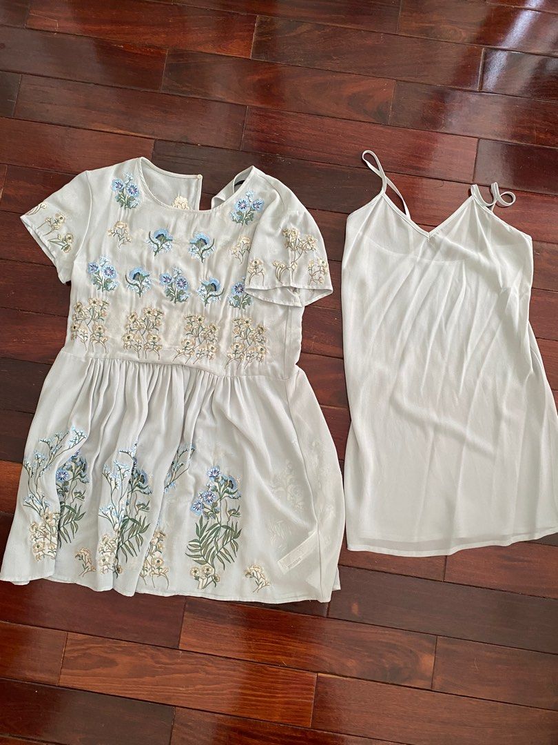 zara baby doll embroidered dress, Women's Fashion, Dresses & Sets, Dresses  on Carousell