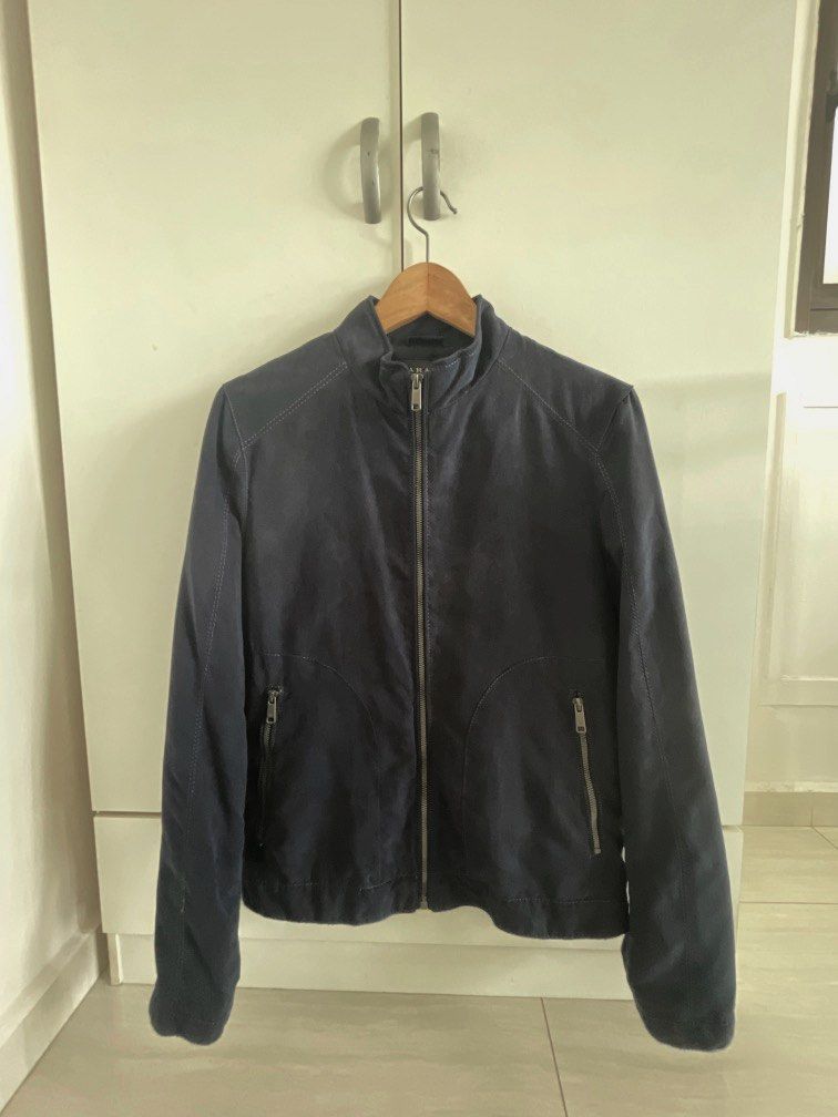 Zara faux suede jacket sales mens