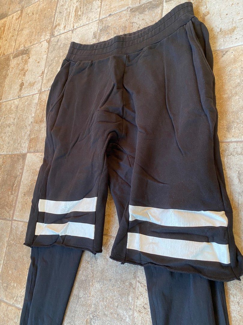 Zara striped shorts with leggings store