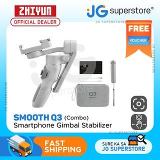 Zhiyun Smooth Q3 3-Axis Smartphone Gimbal Stabilizer with Built-In LED Video Light, Smart Tracking Gesture Control, Mini Tripod (Standard, Combo) | JG Superstore
