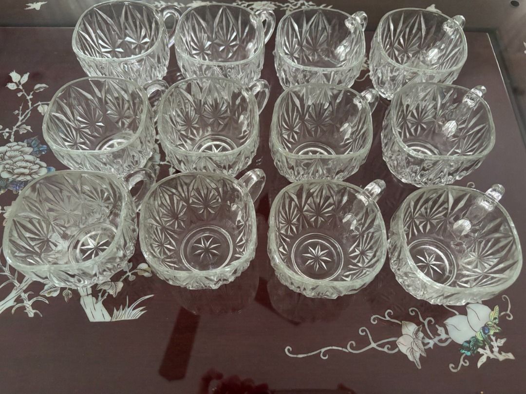 Arte Set Of 6 Glass Mugs Clear Glass Coffee Mugs 285ml Capacity Large