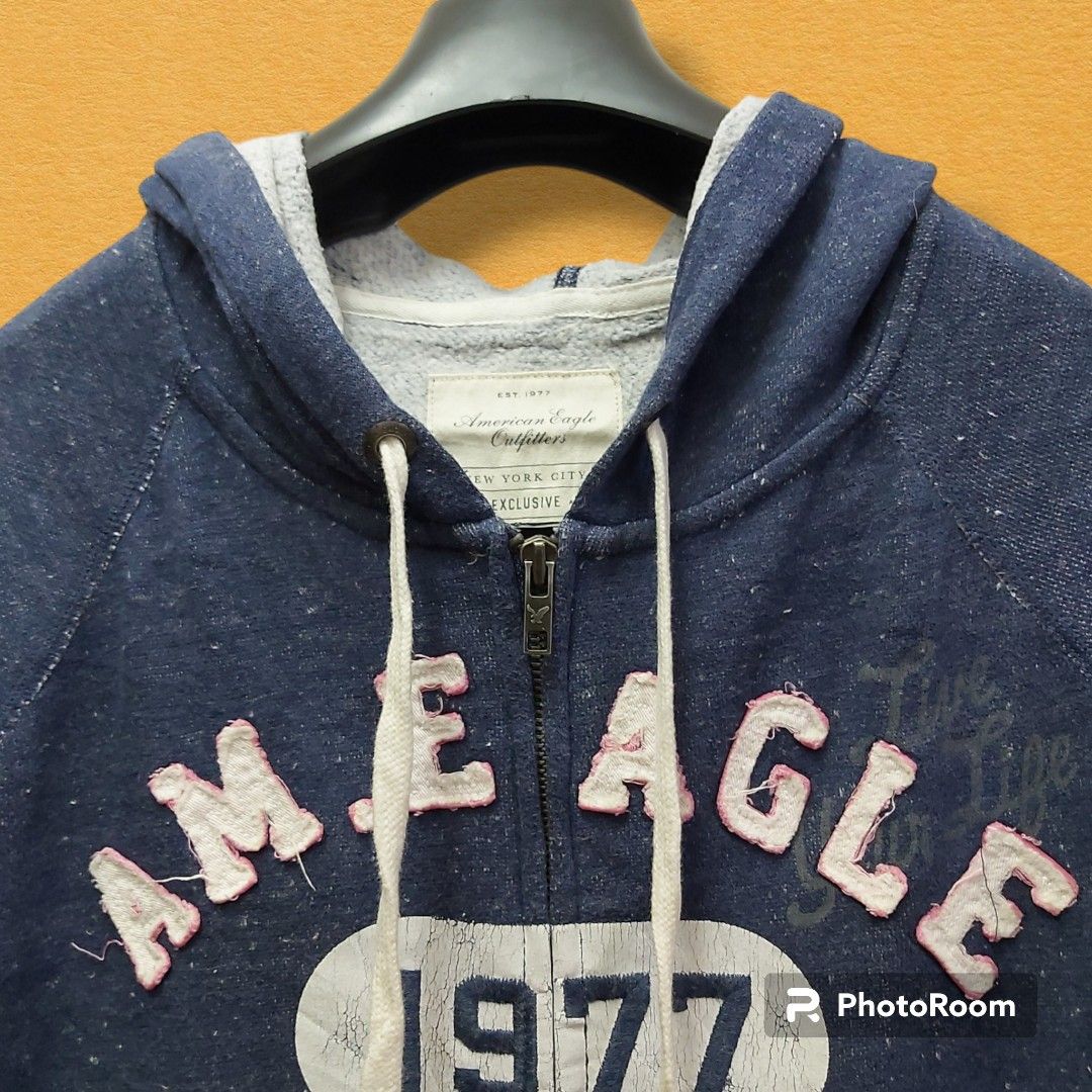 196. American Eagle Hoodie Zipper Used Men s Fashion Tops Sets Hoodies on Carousell