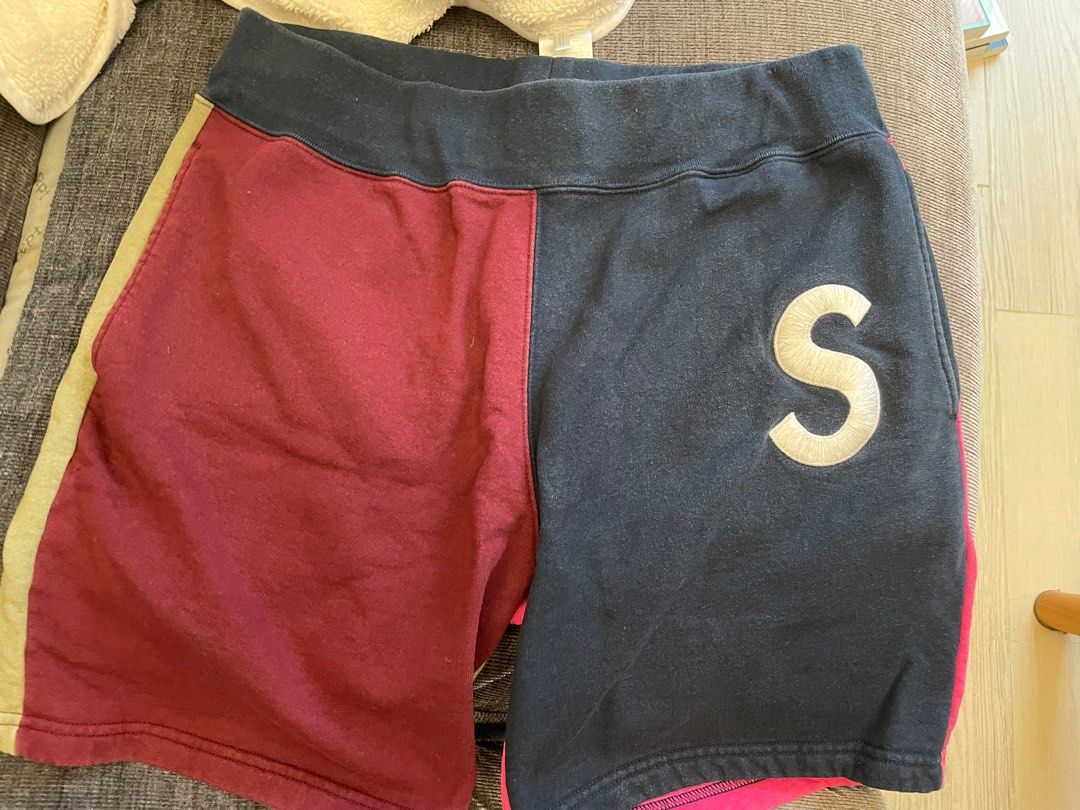 2手] Supreme shorts 短褲S logo multi-colour Size M, 男裝, 褲＆半截